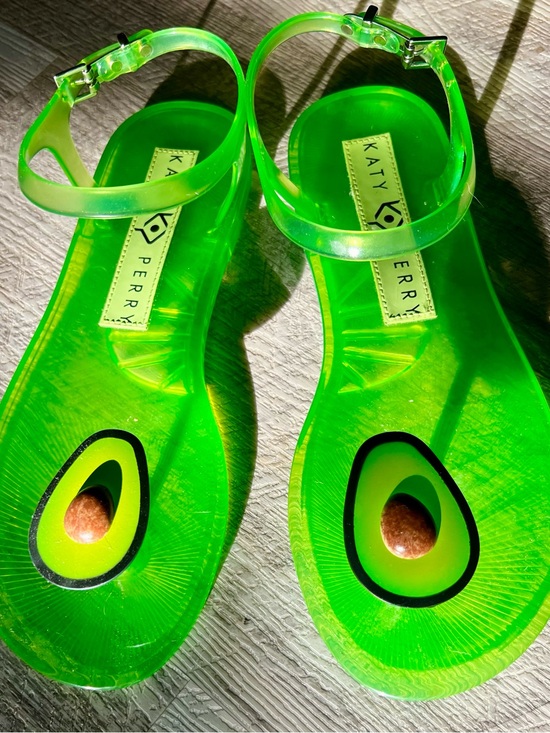 Katy Perry Collections Shoes - Katy Perry The Geli PVC Sandals Size 7 Avocado
